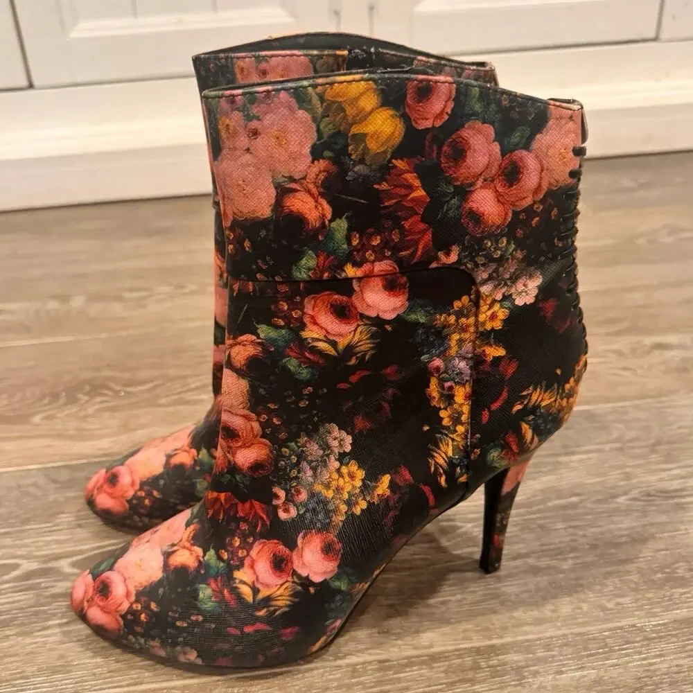 Impo Philicia Too Black Rose Faux‎ Leather Bootie, 10
